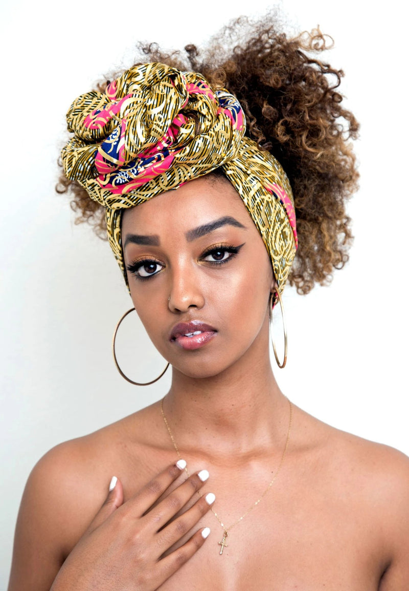 Metallic African Print Headwrap