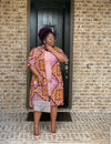 African Print Fosa Trench Jacket