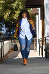 Kente bomber jacket